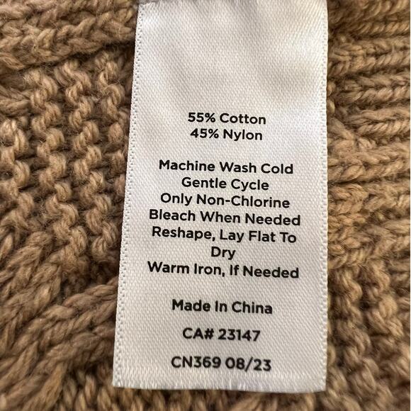 NEW Talbots Cable Knit Mockneck Sweater in Rattan Size 2X - Picture 6 of 6